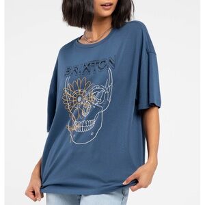 BRIXTON Oddity Skull Floral Sunflower Womens Oversized Tee Tshirt Tilly’s size M